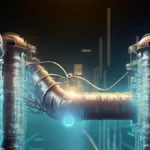 data pipeline illustration demonstrating the flow of data from source to destination