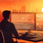 data engineer reviewing roadmap for interview preparation on a computer.